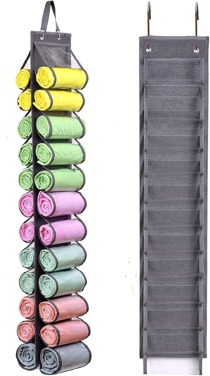 Legging Storage Bag Storage Hanger Can Holds 24 Leggings or Shirts Jeans Compartment Storage Hang... | Amazon (US)