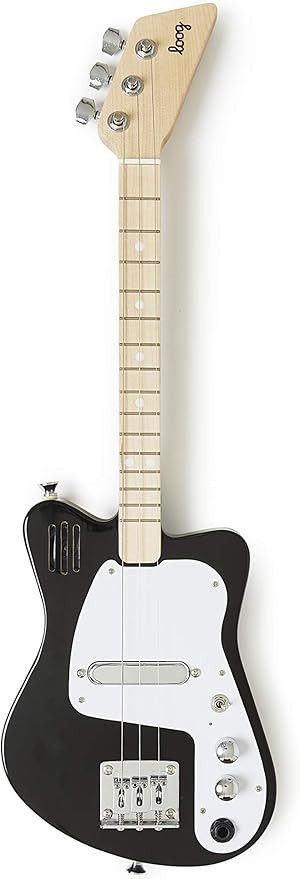 Loog Mini 3-String Electric Kids Guitar for Beginners, Built-in Amp, App & Lessons, Ages 3+ (Blac... | Amazon (US)