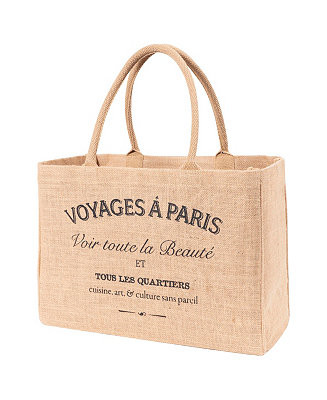 Jute Market Tote Bag with Voyages Print | Macy's