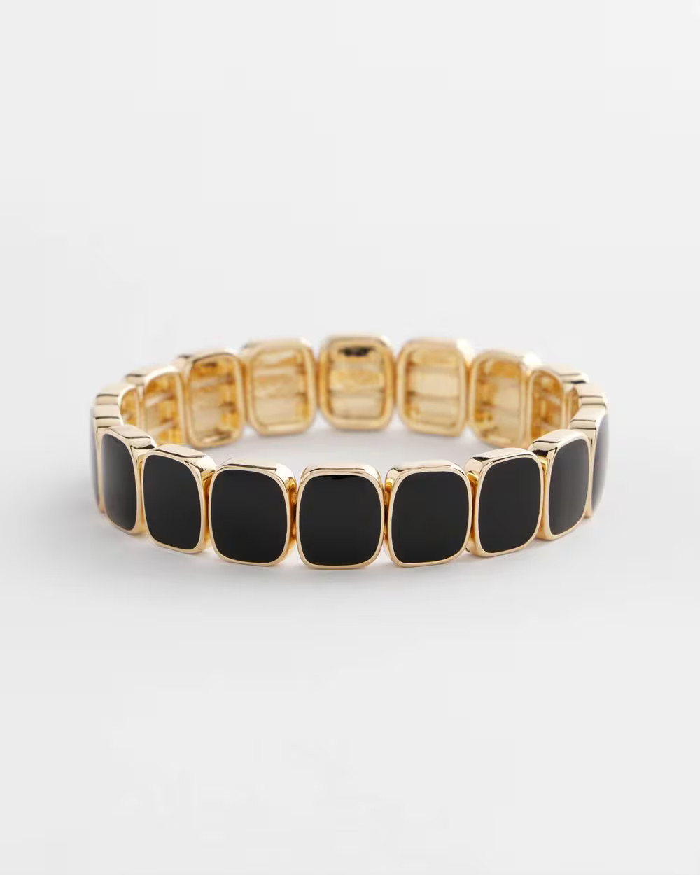 Chico's Originals Black Square Stretch Bracelet | Chico's