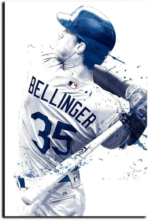 Wall Art Picture Canvas Painting Sports Player Cody Bellinger II Modern Prints Poster Artwork Hom... | Amazon (US)