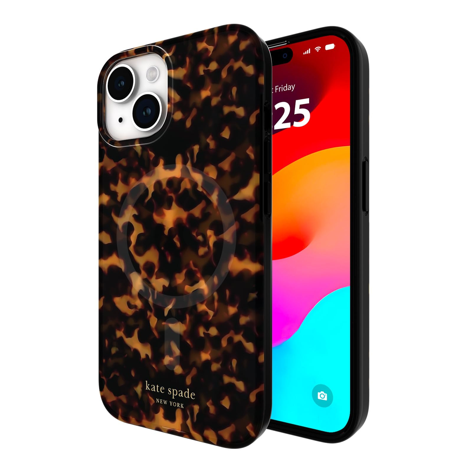kate spade new york iPhone 15 Case / 14/13, Compatible with MagSafe - Tortoiseshell | Amazon (US)