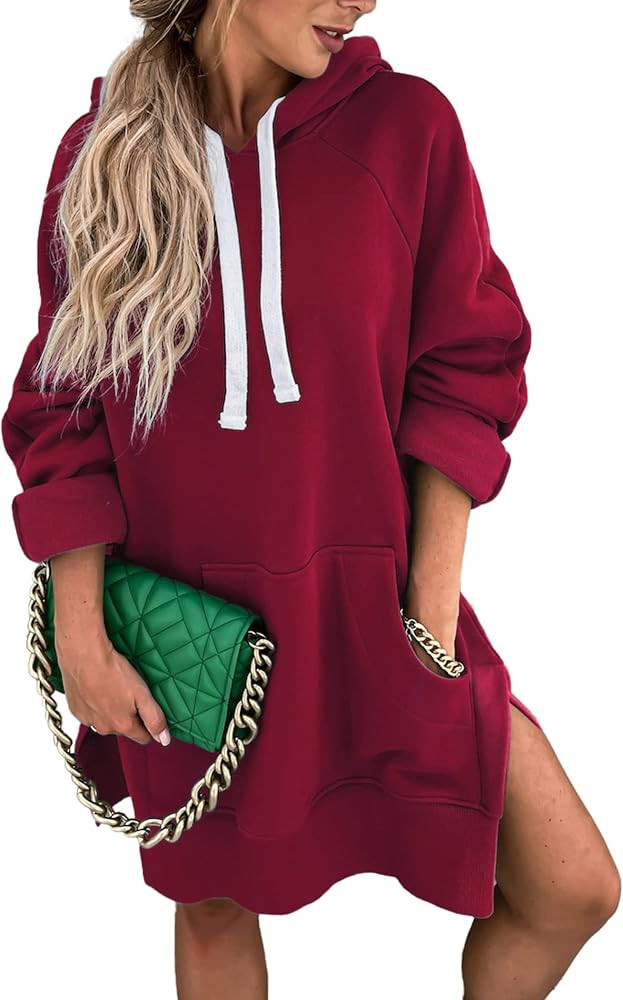 PRETTYGARDEN Sweatshirt for Women Fall Oversized Hoodie Dress | Amazon (US)