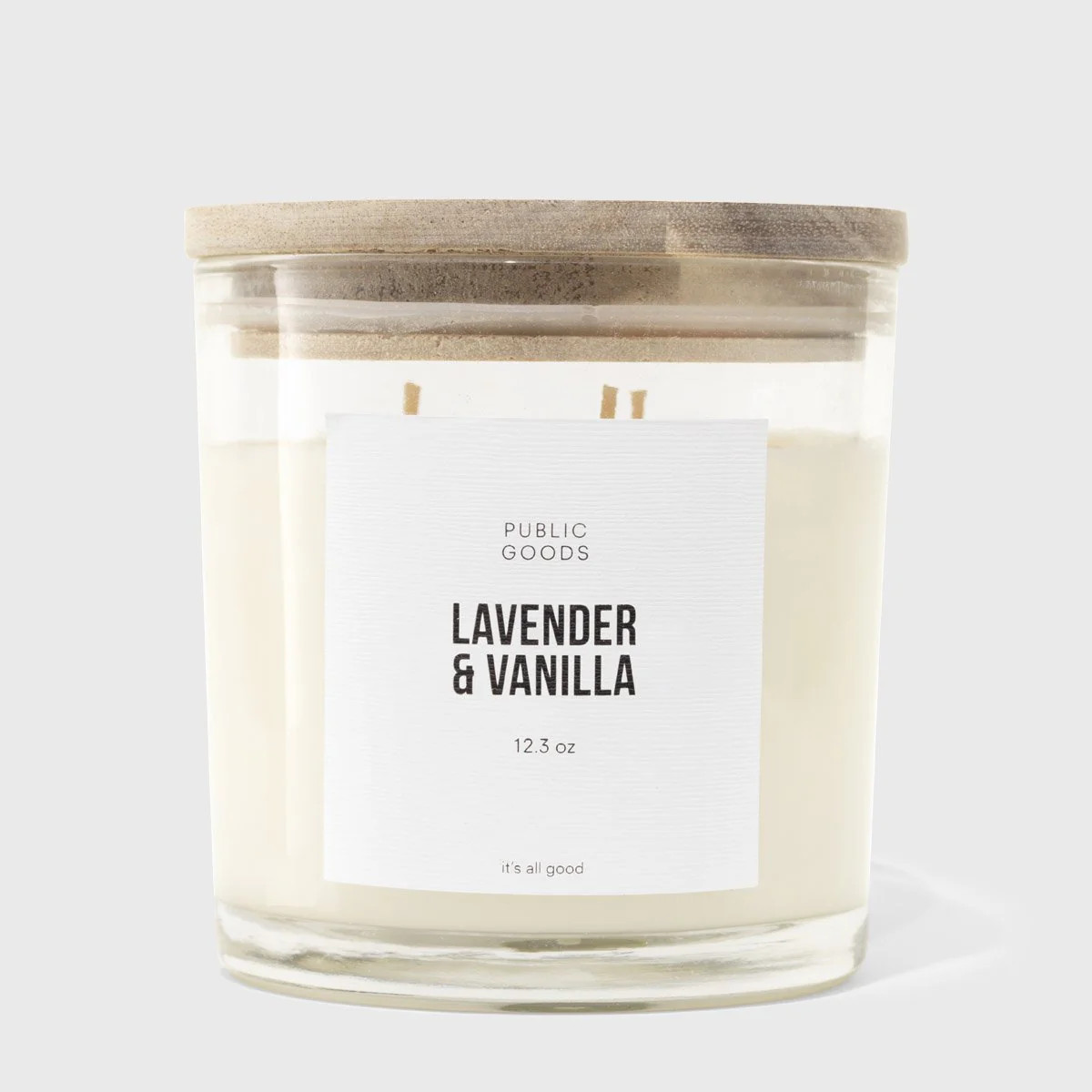 Lavender & Vanilla Soy Candle (3 Wick, 12.3oz) | Public Goods
