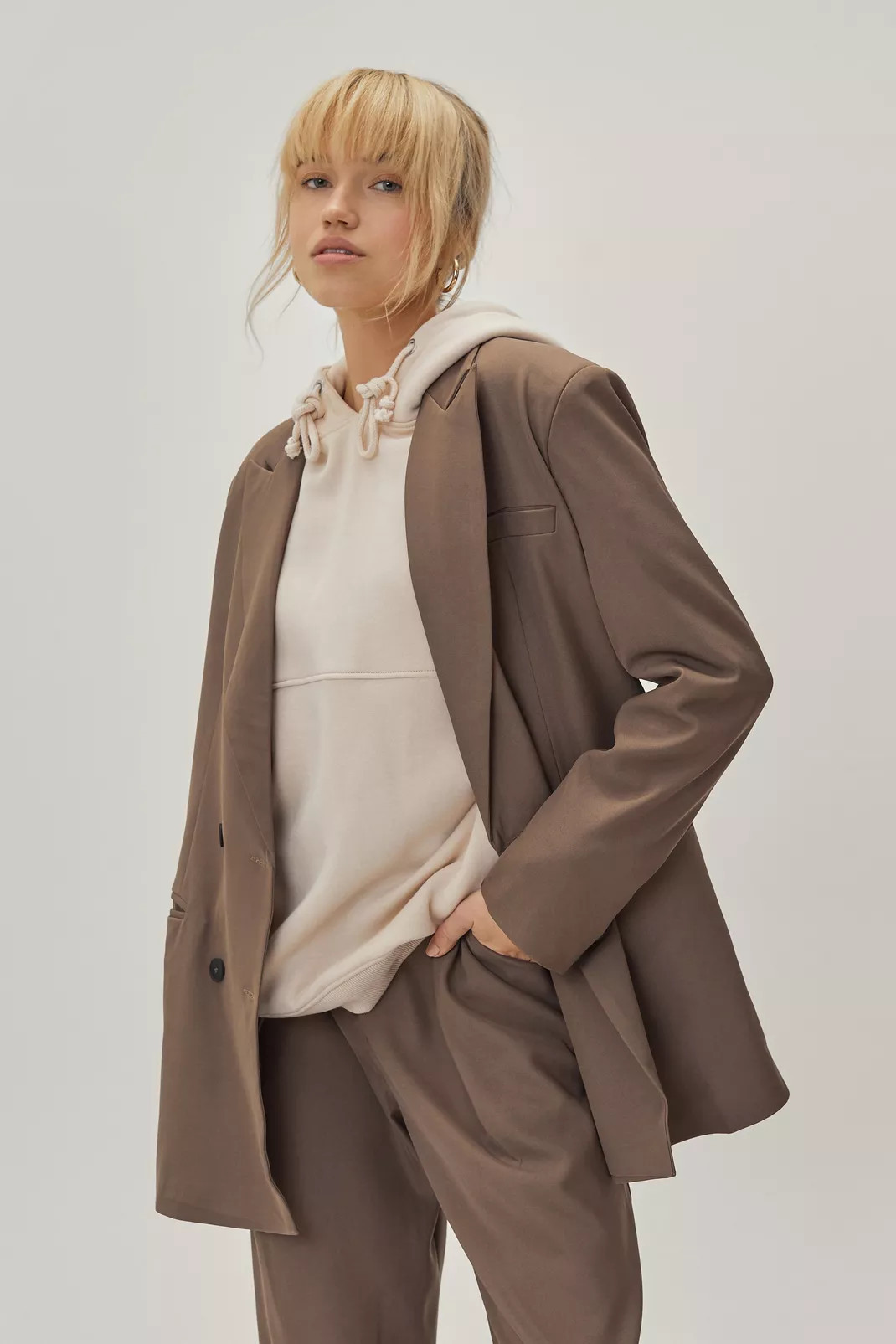 Oversized Double Breasted Tailored Jacket | Nasty Gal (US)