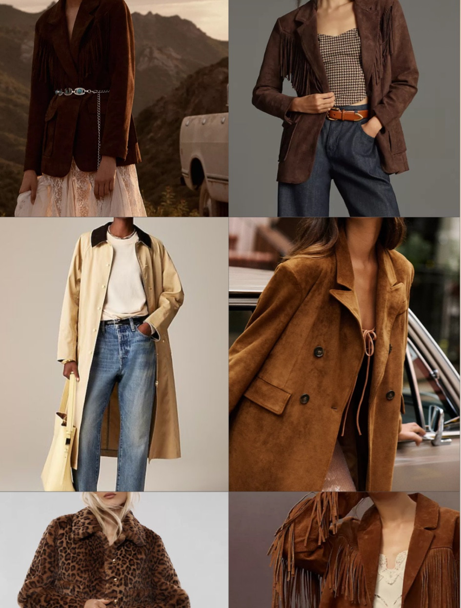Fall tones : suede, barn jacket, fringe and more. J. crew and Anthropologie have amazing options for under $200!

#LTKSeasonal #LTKStyleTip #LTKFindsUnder100