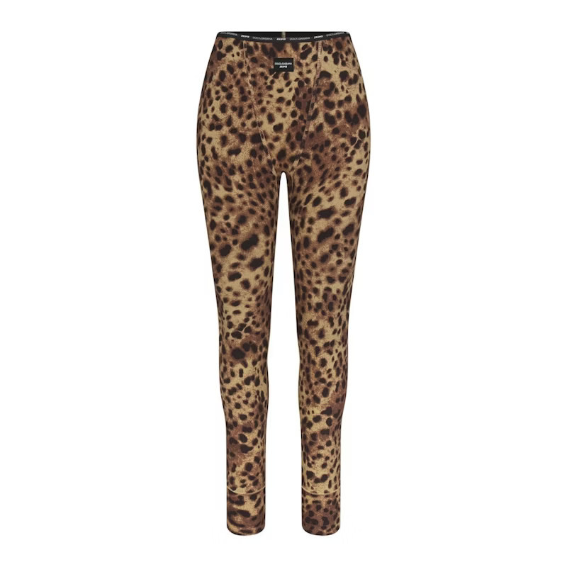 Women's SKIMS x Dolce&Gabbana Cotton Rib Legging in Leopard | StockX