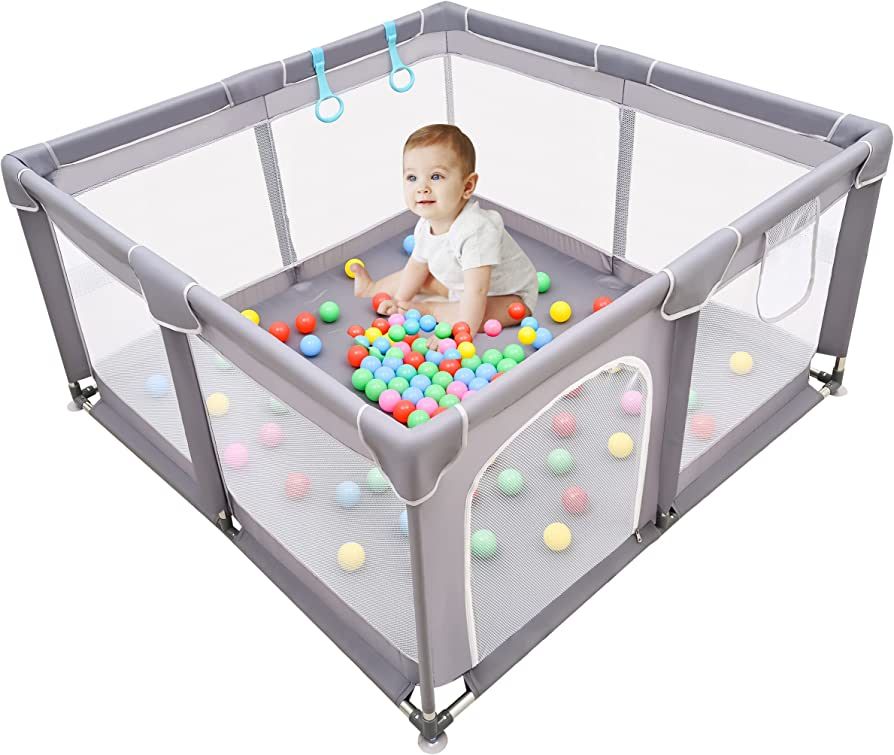 LIAMST Baby Playpen , Baby Playpen for Toddler, Baby Playard, Playpen for Babies with Gate , Indo... | Amazon (US)