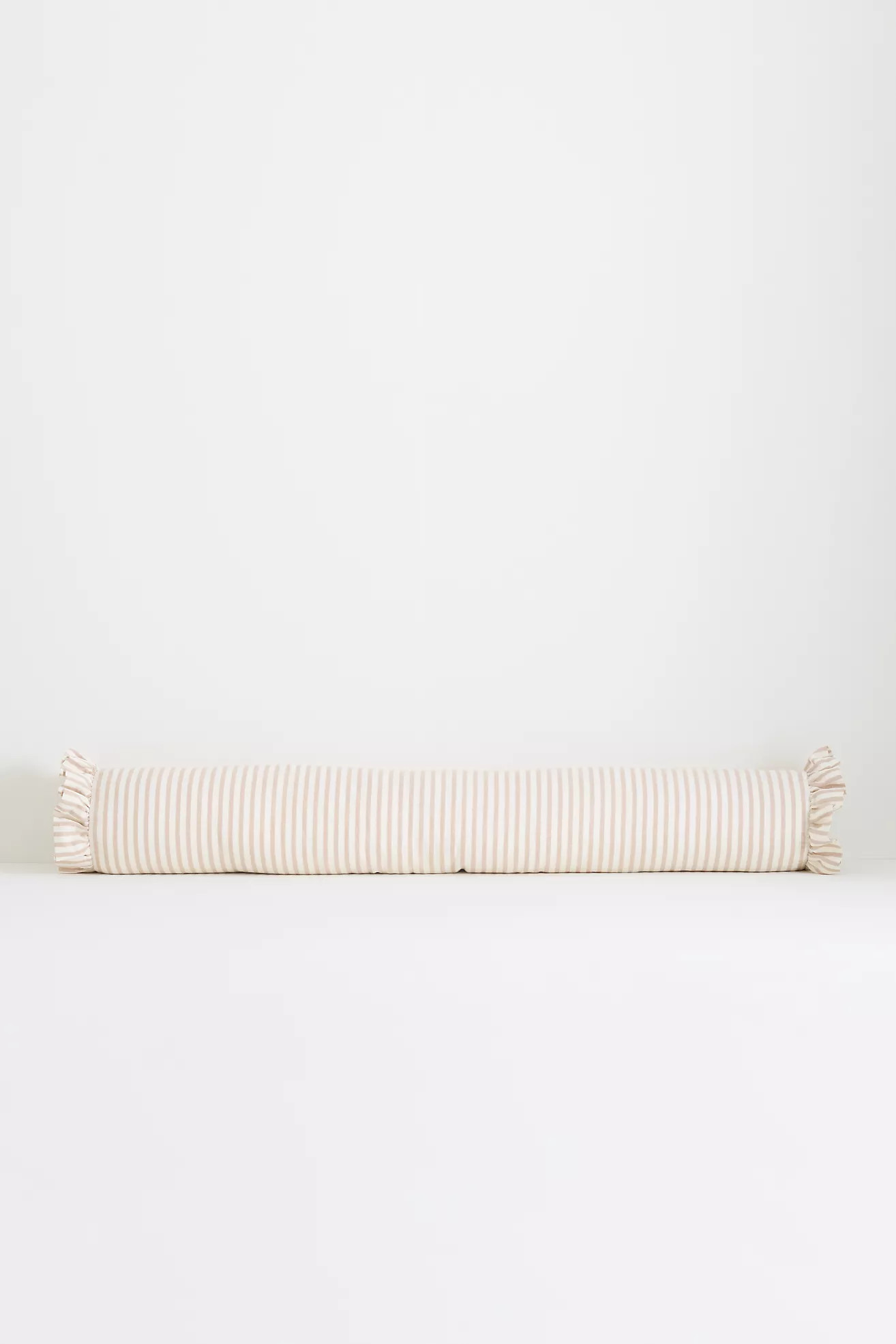 Elin Cotton Printed Strip Ruffle Pillow | Anthropologie (US)