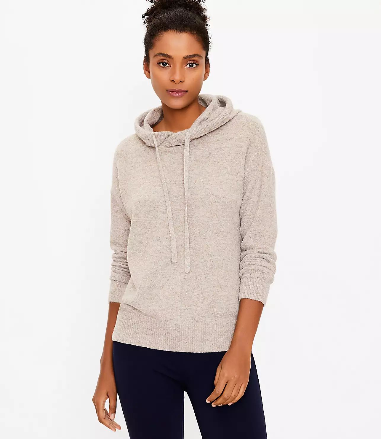 Lou & Grey Crossover Hoodie Sweater | LOFT | LOFT