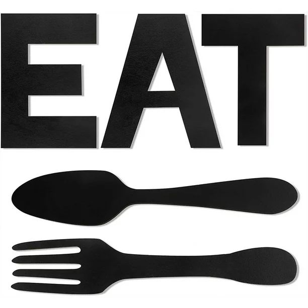 Listenwind Farmhouse Kitchen Dining Hanging Decor Cutting Board EAT Spoon Fork Sign Set Wooden Ar... | Walmart (US)