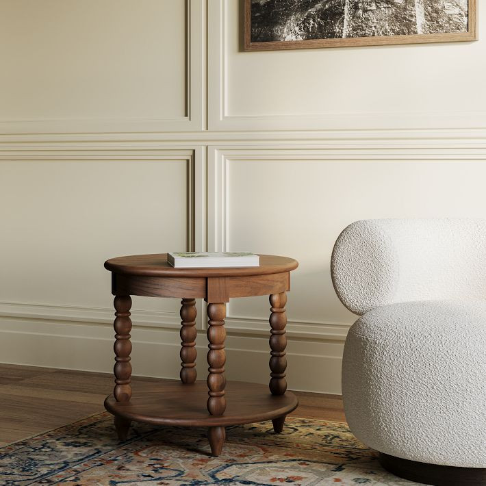 Maujer Spindled Wood Side Table (24") | West Elm (US)
