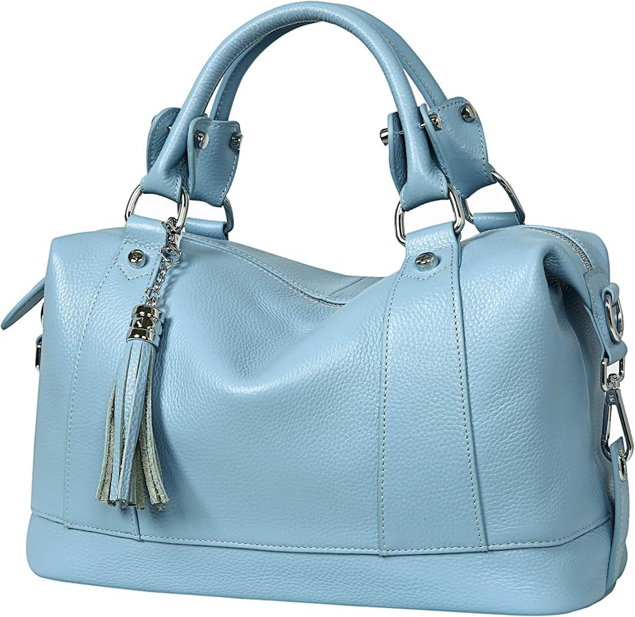 HESHE Womens Genuine Leather Purse Satchel Tote Bags Ladies Real Leather Bags Crossbody Handbags | Amazon (US)