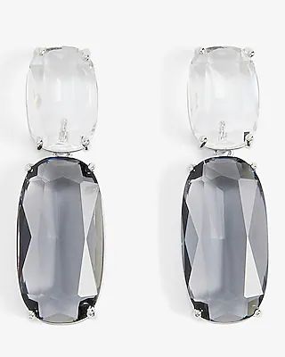 Oval Crystal Drop Earrings | Express