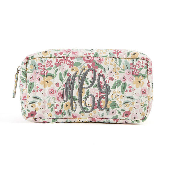 Monogrammed Kids Quilted Cosmetic Case | Marleylilly