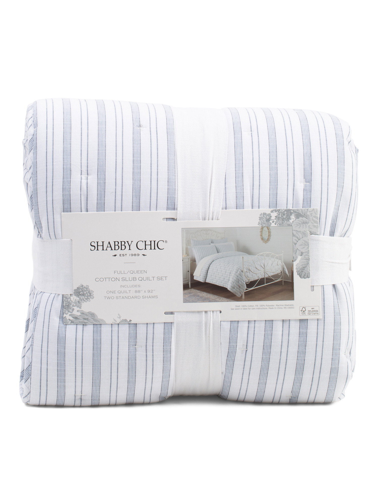 Cotton Striped Quilt Set | Marshalls