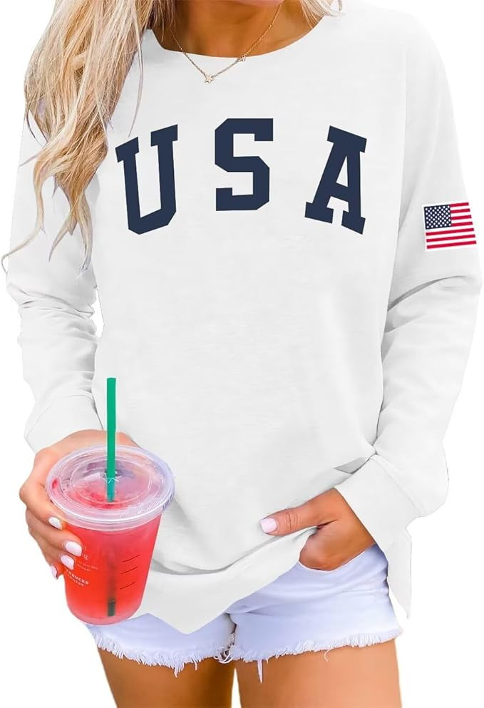 Dressmine Womens Casual Long Sleeve Graphic Tee Shirts Crew Neck Sweatshirts Pullover Tops for Wo... | Amazon (US)