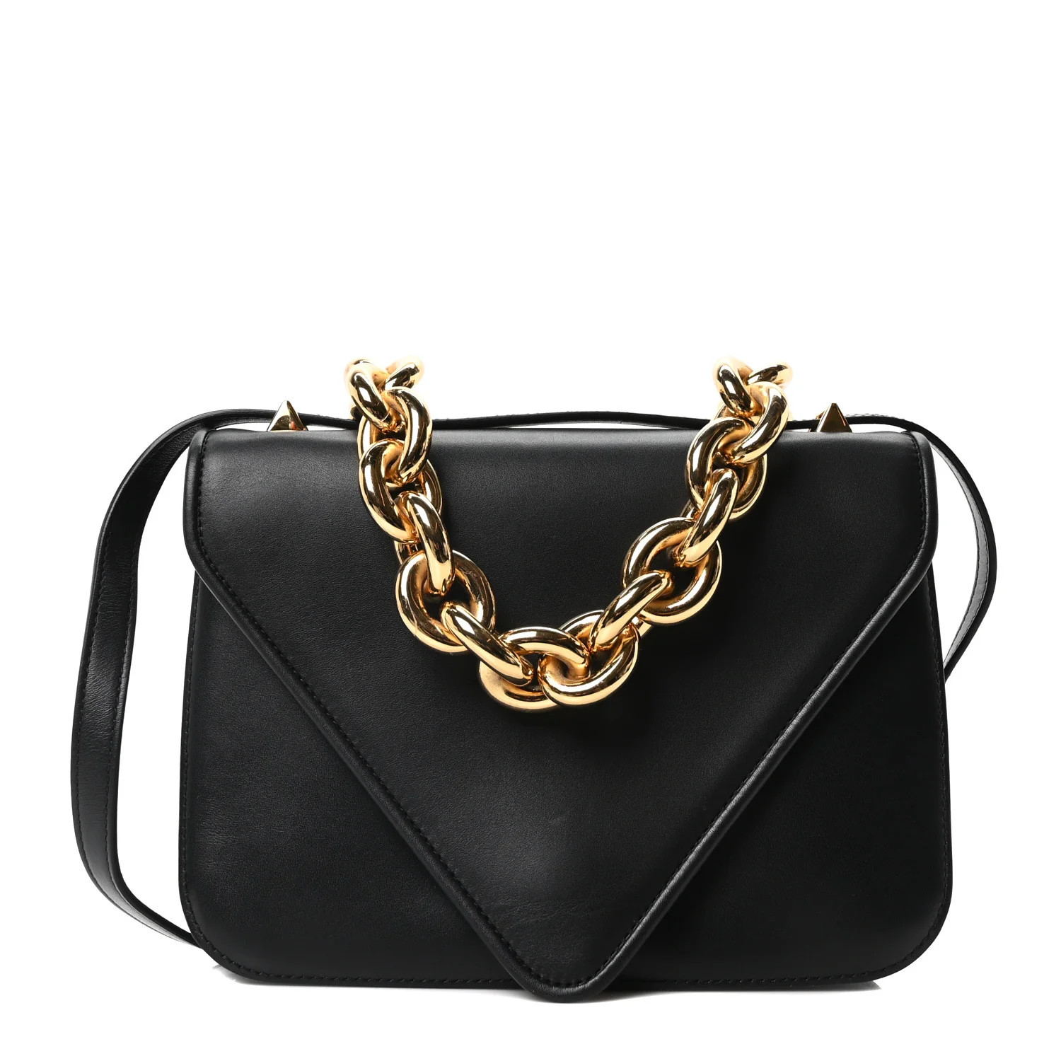 Calfskin Mount Envelope Bag Black | FASHIONPHILE (US)