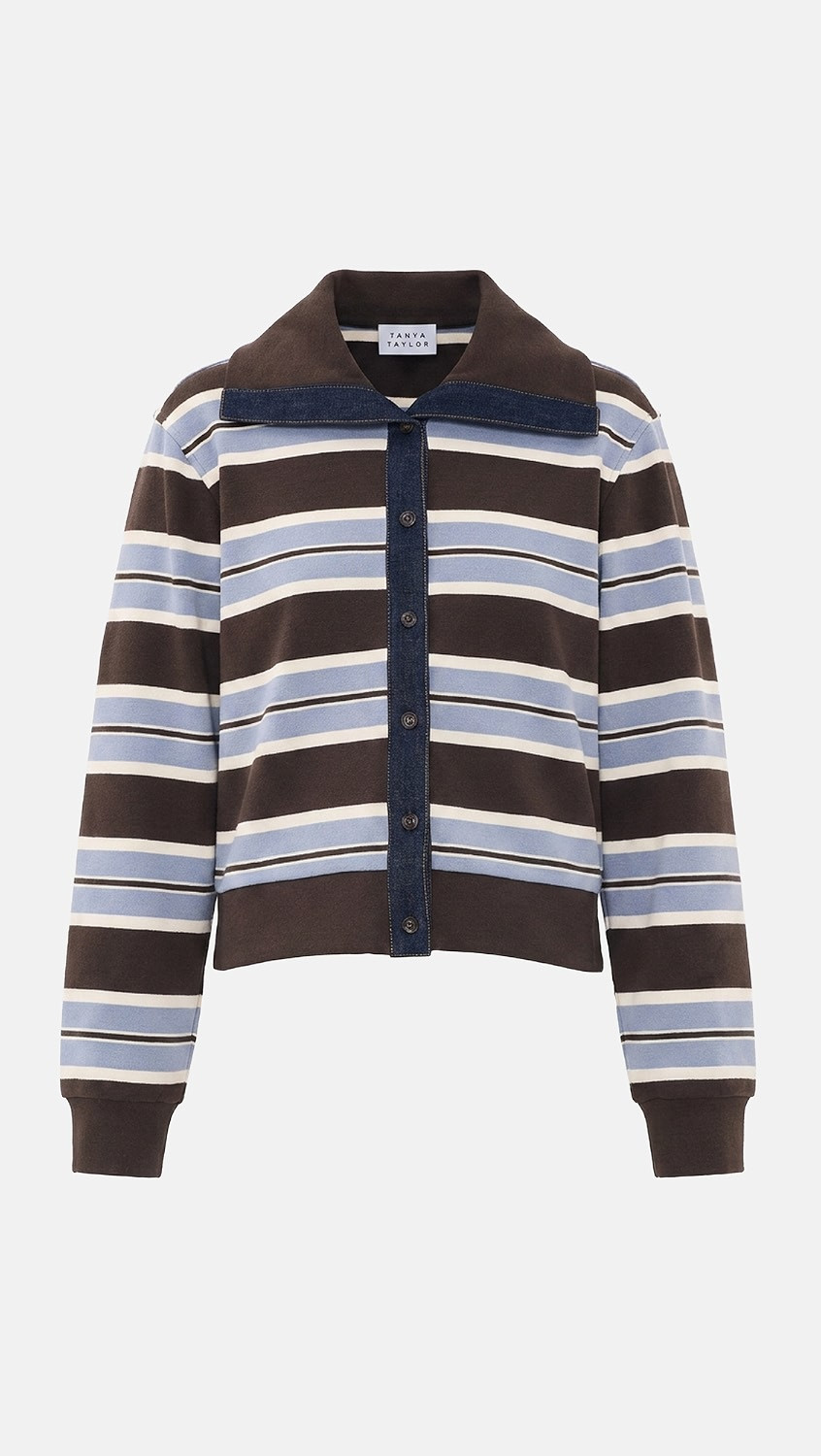Tanya Taylor Bronwyn Jacket Dark Fig/Winter Sky/Cream Multi M | Shopbop