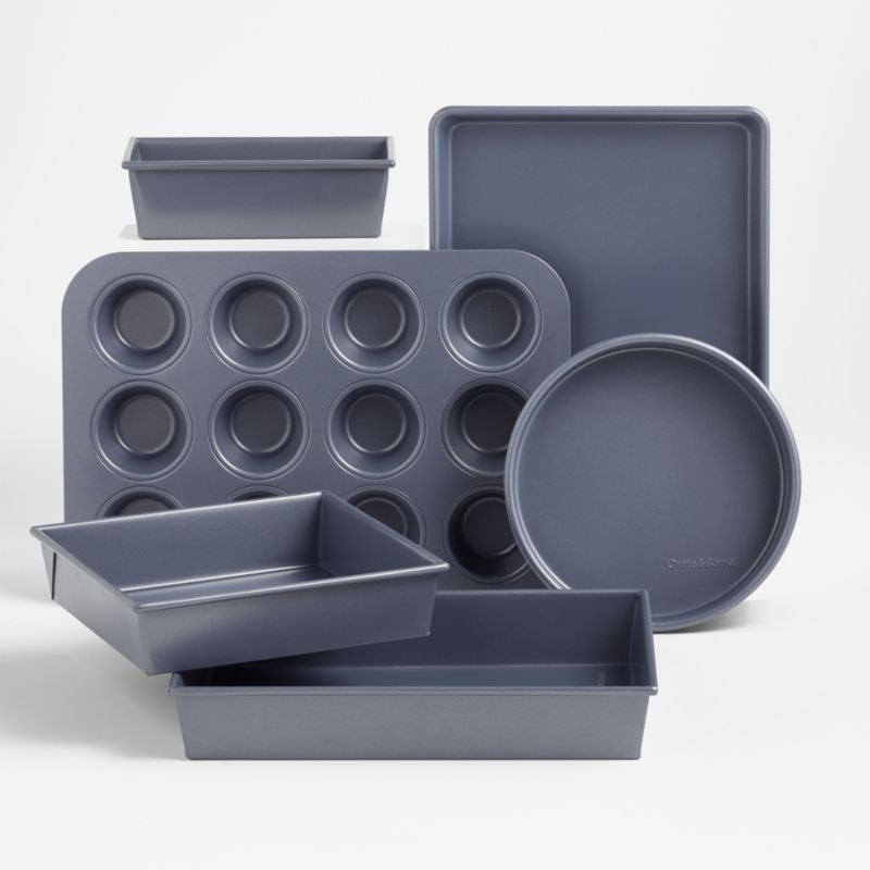 Crate & Barrel Slate Blue Bakeware 6-Piece Set + Reviews | Crate & Barrel | Crate & Barrel