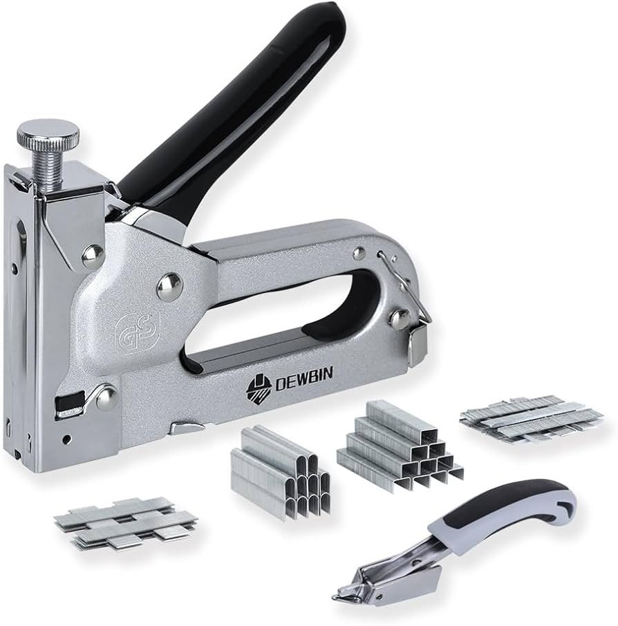 Amazon.com : Upholstery Staple Gun Heavy Duty, DEWBIN 4 in 1 Stapler Gun with 2000 Staples, Manua... | Amazon (US)