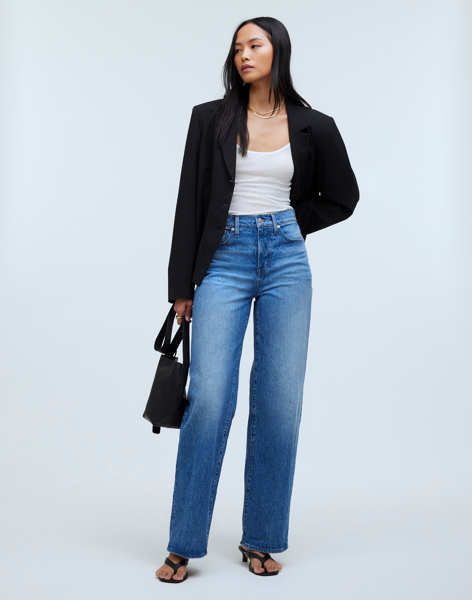 The Perfect Vintage Wide-Leg Jean in Lakecourt Wash | Madewell