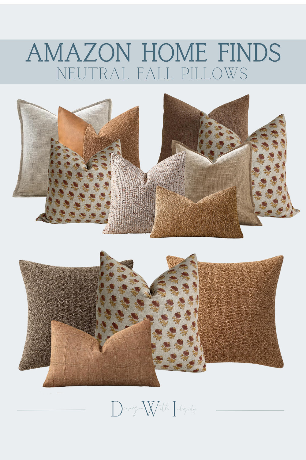 The easiest way to refresh your home for fall? Swap out your pillows. These neutral Amazon finds add texture, warmth, and cozy layers that blend seamlessly into any space. Think woven details, soft boucle, and subtle fall tones—without the loud seasonal prints.

Whether your style leans modern, transitional, or farmhouse, these pillows bring a relaxed autumn vibe that lasts beyond the season. Tap to shop each look and save your favorites for next year’s refresh.

Which combo fits your home best—warm spice tones or soft neutrals? Tell us below and tag a friend who’s planning their fall decor update.

#amazonhomefinds
#neutralfalldecor
#fallpillows
#homedecorideas
#interiordesigninspo
#homeinspiration
#shopthepost
#ltkhome
#ltkfinds
#amazonhomedecor
#interiordesignerstyle
#cozyhomedecor
#modernfarmhousestyle
#fallhomedecor
#livingroomdecor
#pillowstyling
#neutraldecor
#decorinspo
#homeaesthetic
#homestylingideas
#interiordesigncommunity
#amazonfavorites
#fallhomeinspo
#ltkstyletip
#designwithintegrity 

 #LTKSeasonal #LTKHome