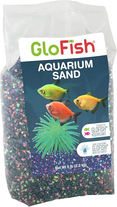 GloFish Aquarium Sand 5 Pounds, Black with Highlights, Complements Tanks and Décor, (AQ-78485) | Amazon (US)