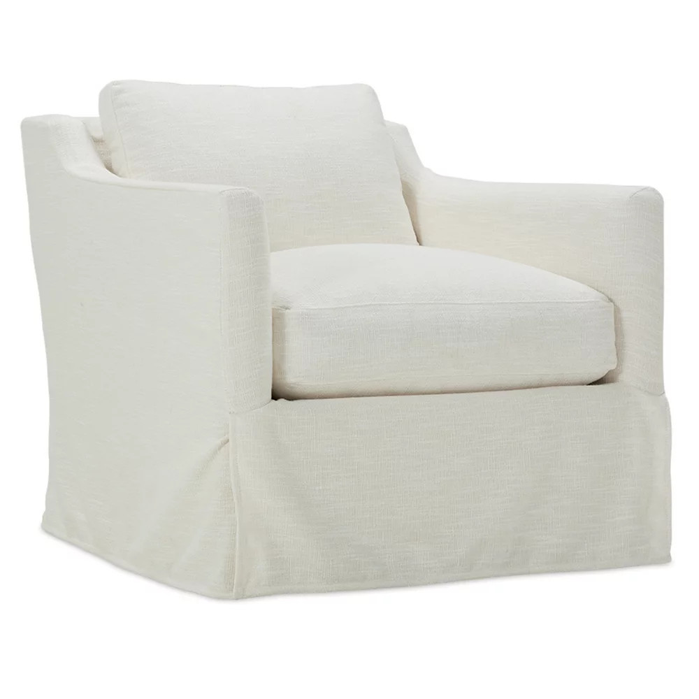 Madeline Slipcovered Swivel Chair by Rowe Furniture at Lumens.com | Lumens