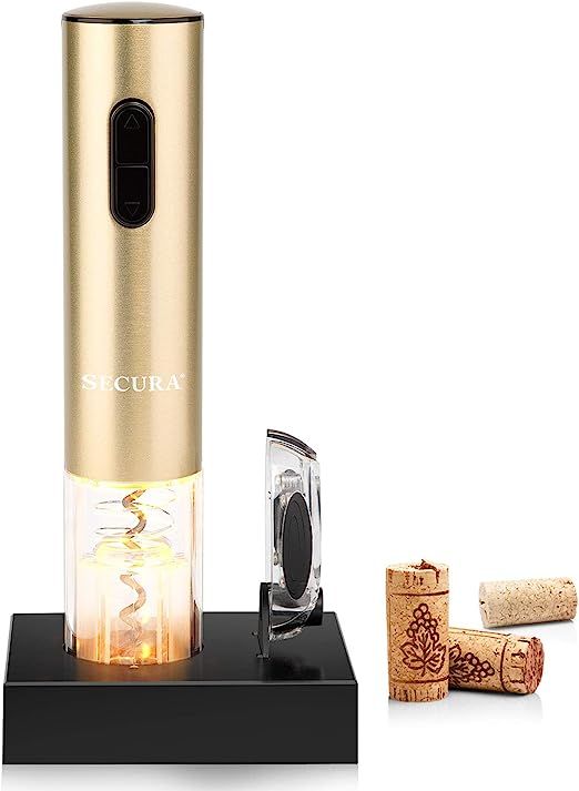 Secura Electric Wine Opener, Automatic Electric Wine Bottle Corkscrew Opener with Foil Cutter, Re... | Amazon (US)