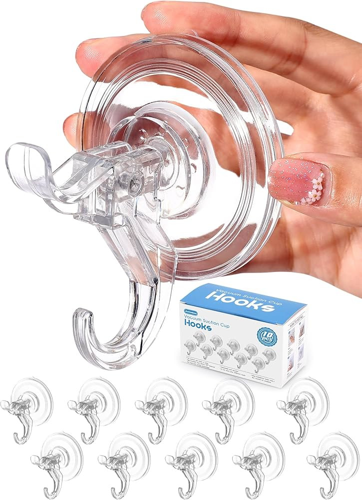 Antimbee Suction Cup Hooks, 10 Pack Reusable Suction Cup Hangers, Removable Small Suction Cups wi... | Amazon (US)