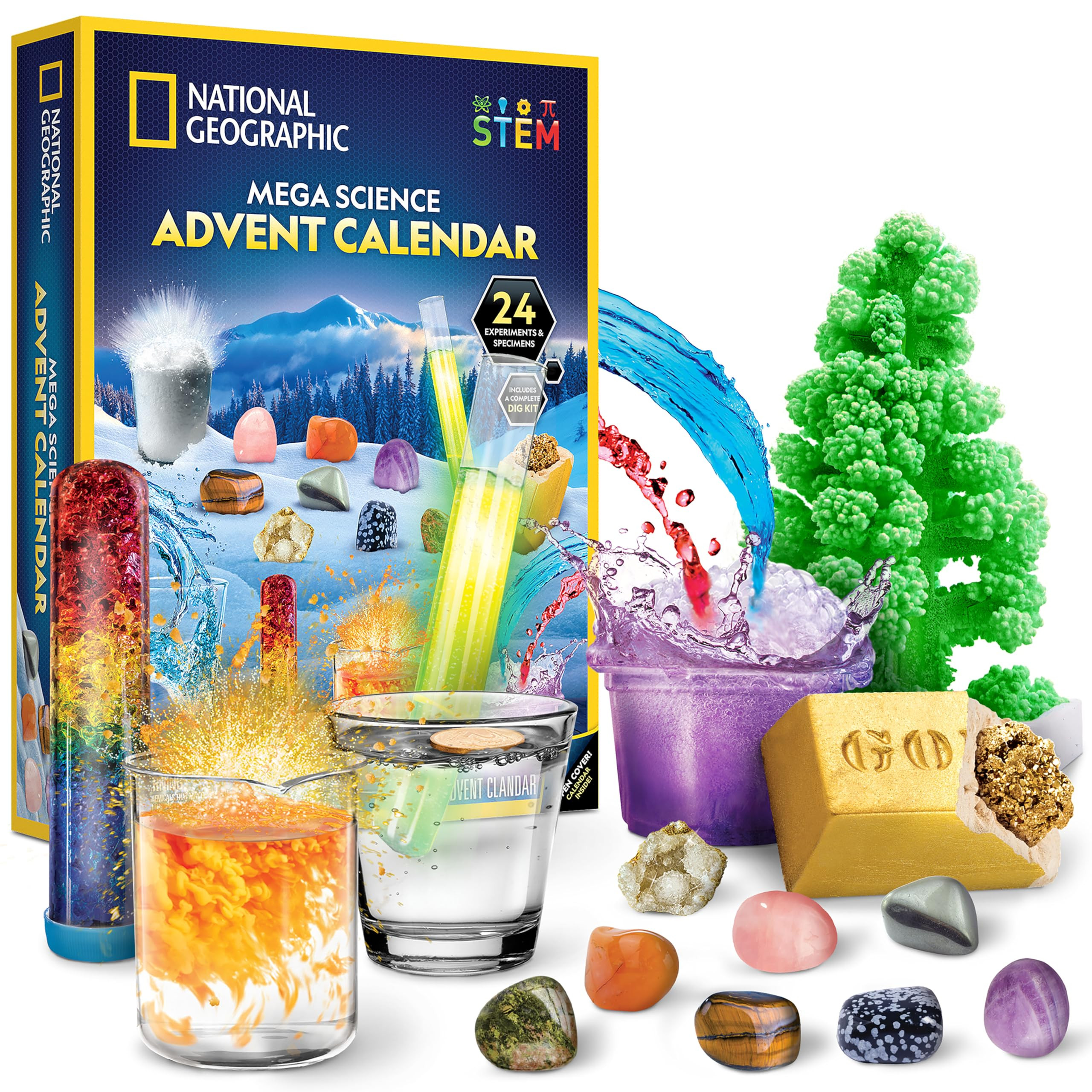NATIONAL GEOGRAPHIC Science Kit & Rock Collection Advent Calendar 2025 – Jumbo Advent Calendar ... | Amazon (US)