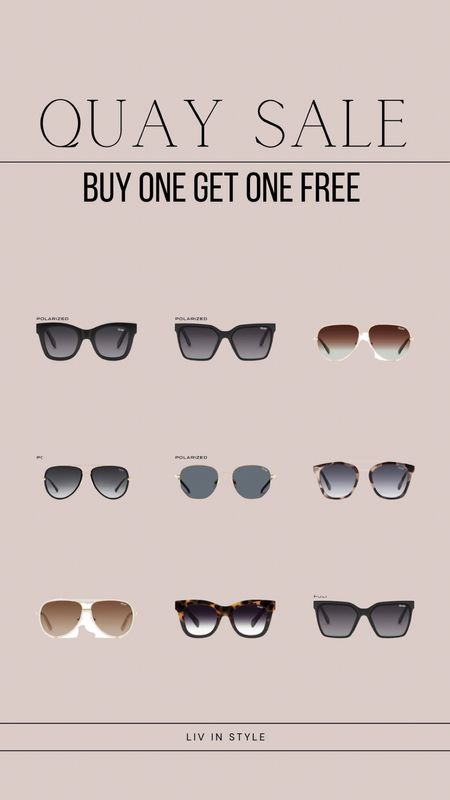 Quay sunglasses buy one get one free! 

#LTKunder50 #LTKsalealert #LTKFind