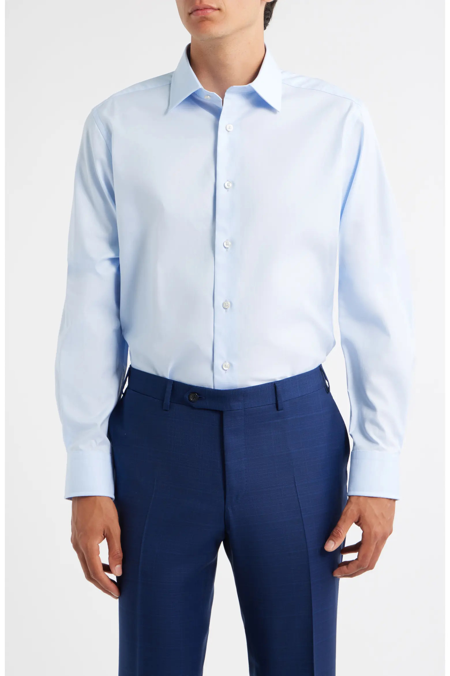 David Donahue Trim Fit Super Fine Twill Dress Shirt (Men) | Nordstrom | Nordstrom