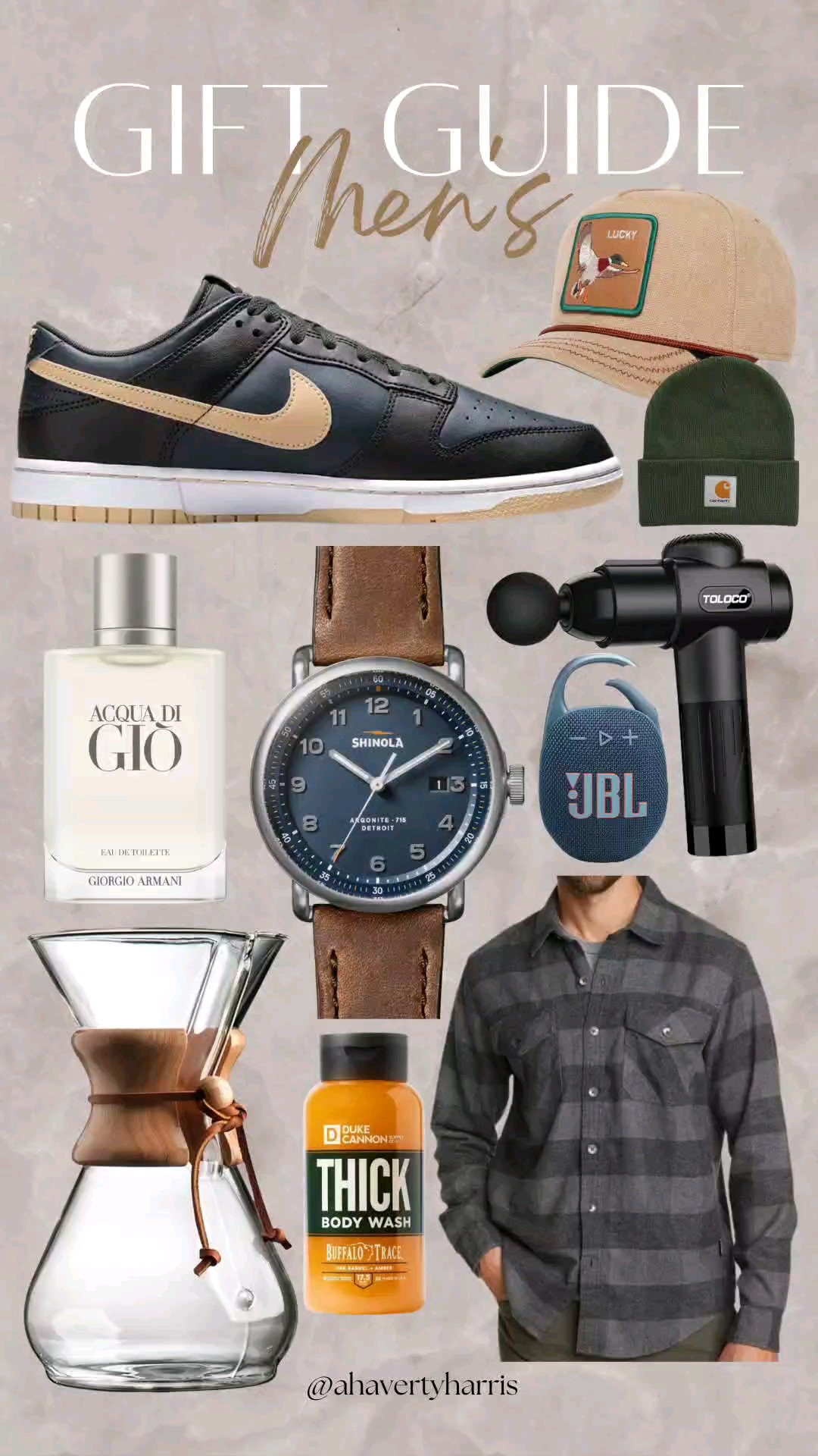 Men's Holiday Gift Guide - gifts for him,  including these sneakers,  hap, knit cap, cologne,  MaheMassage gun,  Shinola watch,  Bluetooth show speaker and more! Lots of Amazon finds!

#LTKGiftGuide #LTKWatchNow #LTKMens