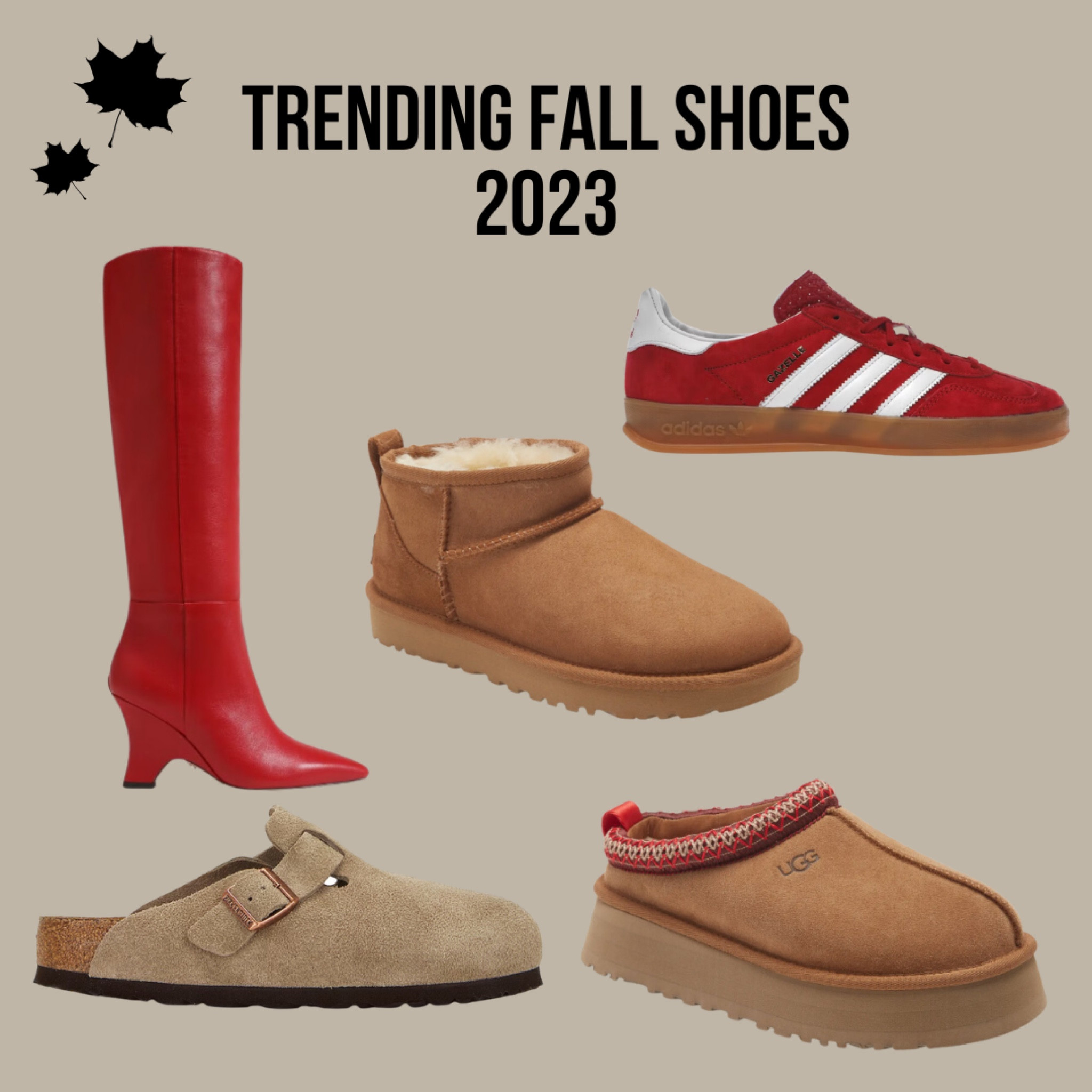 Obsessed with all these trending shoes for the fall! All these styles will sell out, so snatch ‘em up while you can! 😉 #fallshoes #birkenstock #uggmini #uggdupe #adidasgazelle 

#LTKshoecrush #LTKBacktoSchool #LTKSeasonal