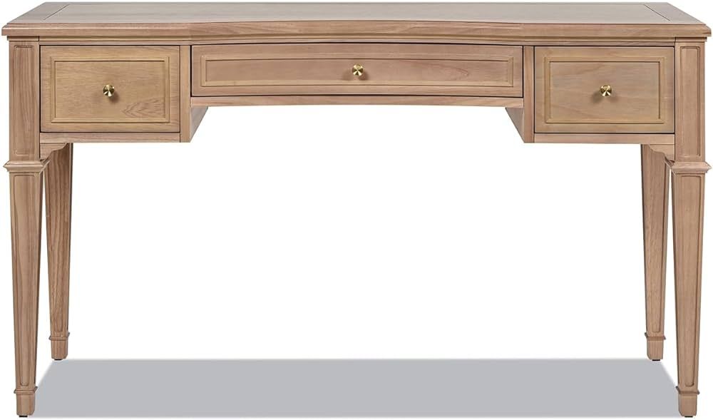 Jennifer Taylor Home Dauphin 55" 3-Drawer Wood Executive Desk, Natural Brown | Amazon (US)