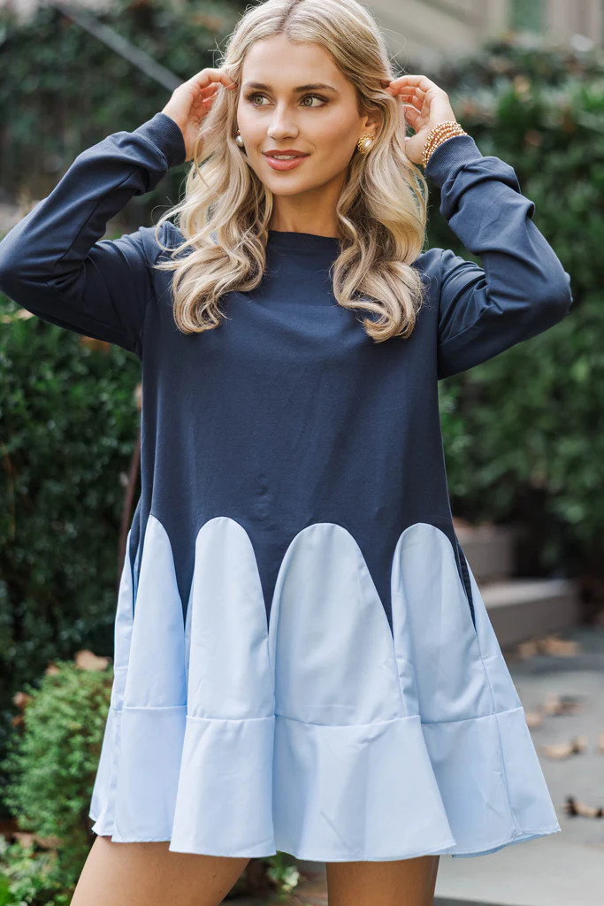 Graceful Beauty Navy Colorblock Dress | The Mint Julep Boutique