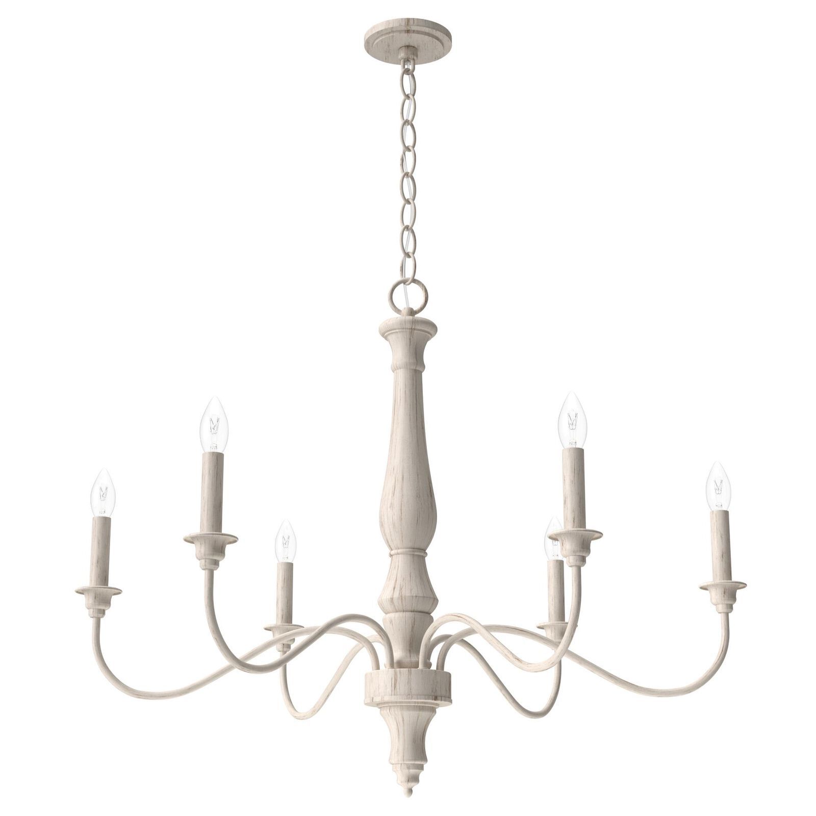 Teren 31 Inch 6 Light Chandelier by Hunter Fan | 1800 Lighting