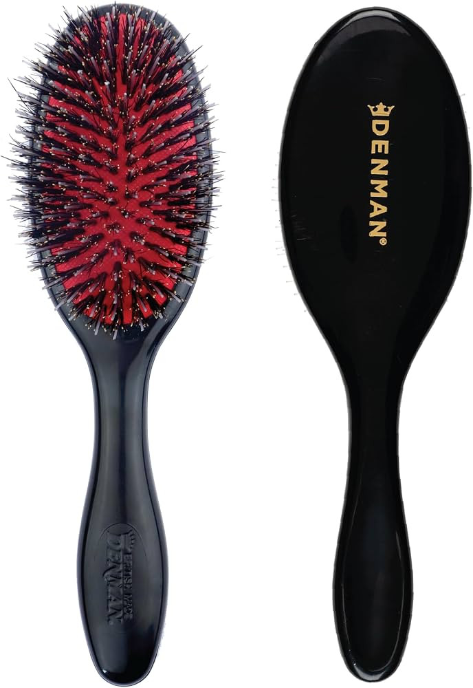 Denman Boar Bristle Hair Brush \u2013 Smoothing & Shine Enhancing for Slick Back Styles, Curl Def... | Amazon (UK)