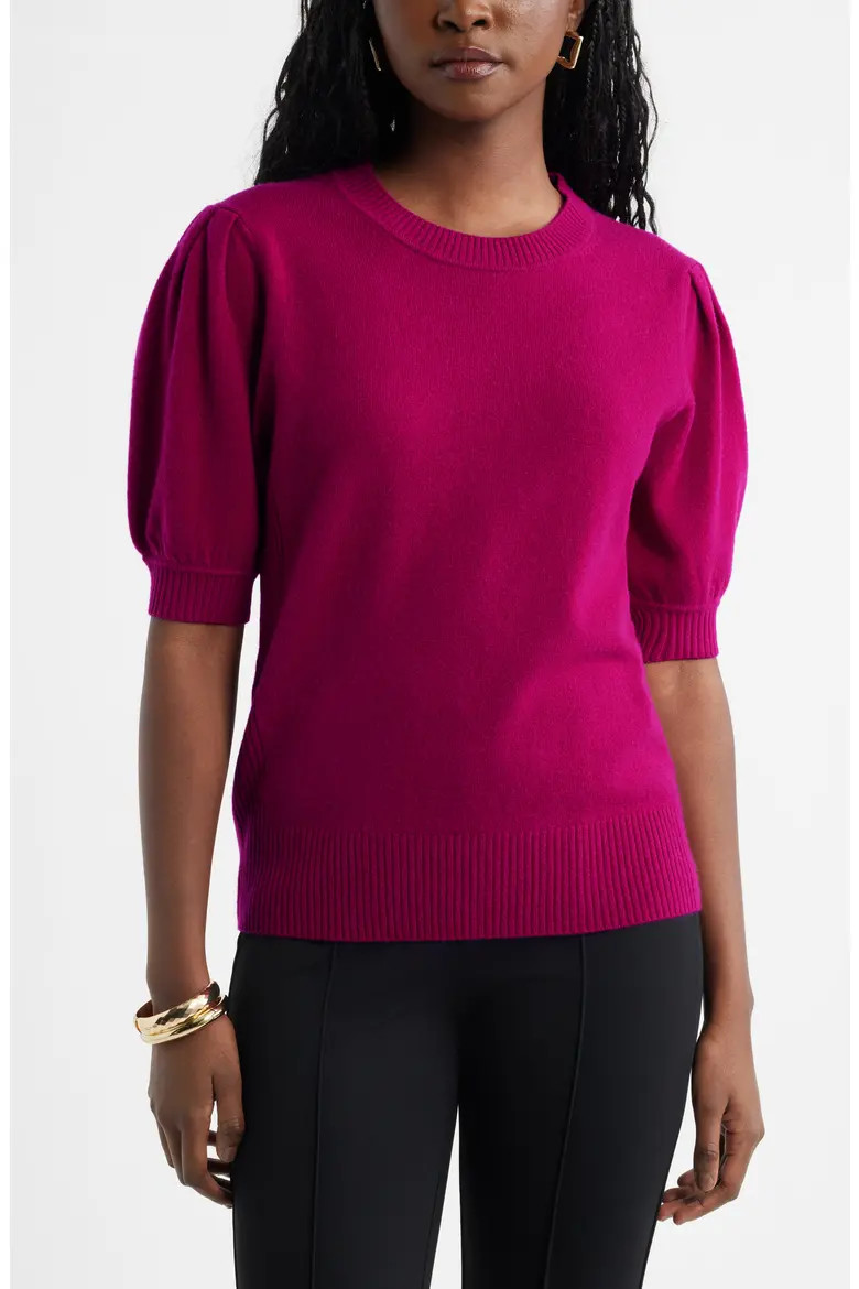 Puff Sleeve Wool & Cashmere Sweater (Women) | Nordstrom | Nordstrom