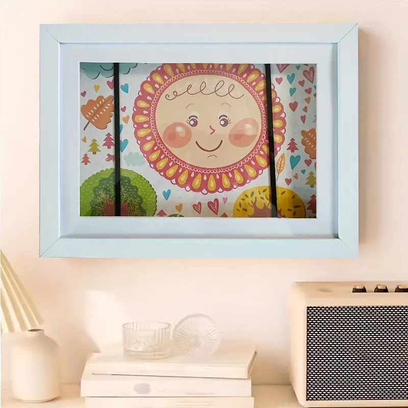 2pcs, Kids Art Photo Box for Wall, Wood Picture Frame, Magnetic Door, Holds 100 Pieces, Artwork |... | Temu Affiliate Program