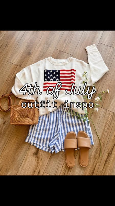 4th of July outfit ideas. 4th of July fashion. American flag sweater. 

#LTKSummerSales #LTKSeasonal #LTKSaleAlert