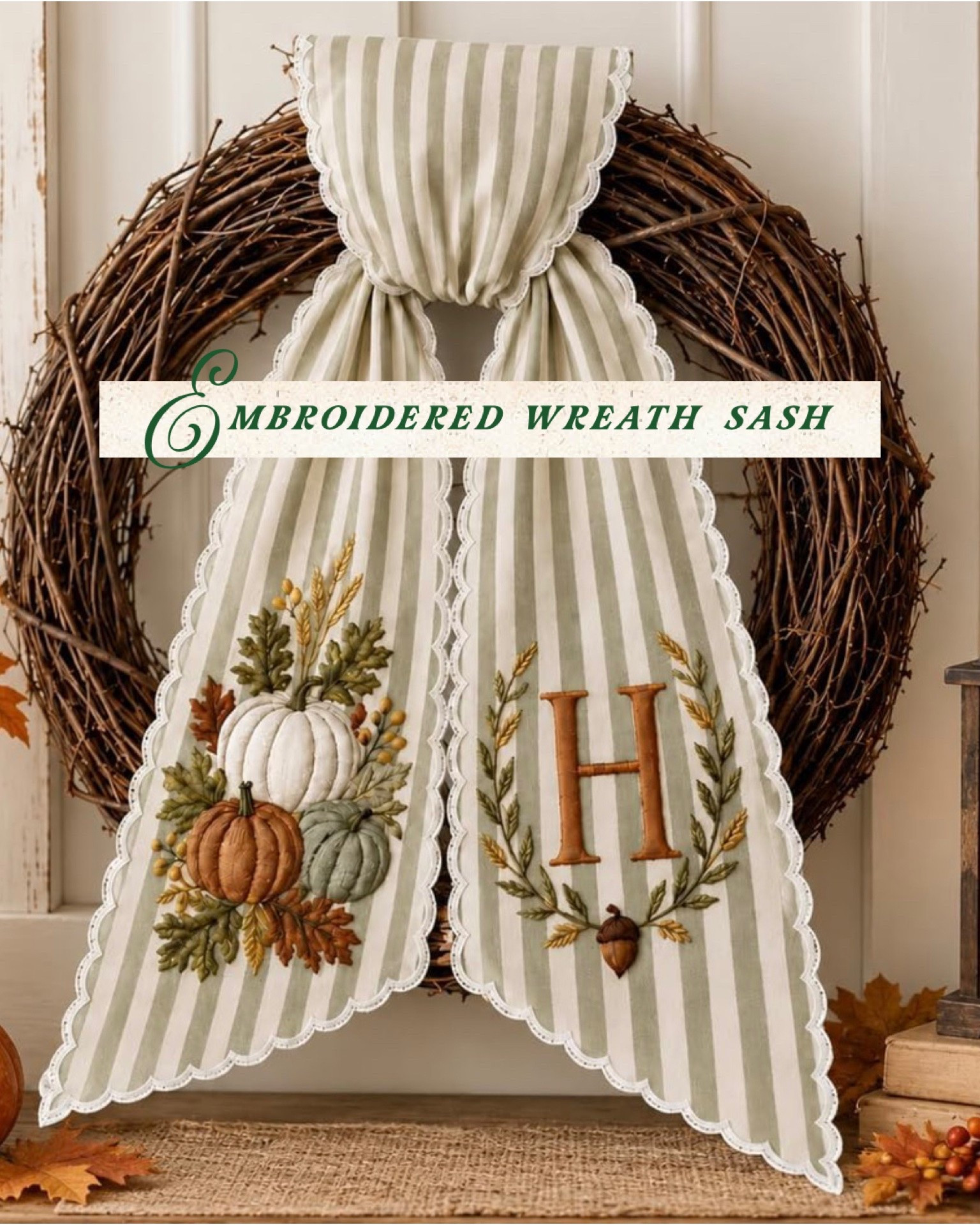 Monogrammed sashes for every occasion, and every season & holiday!

#LTKHome #LTKSeasonal #LTKmomlife