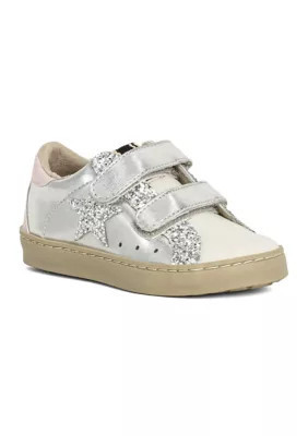 SHUSHOP Little Kid Girls Sunny Mini Sneakers, Silver, 9M Little Kid | Belk