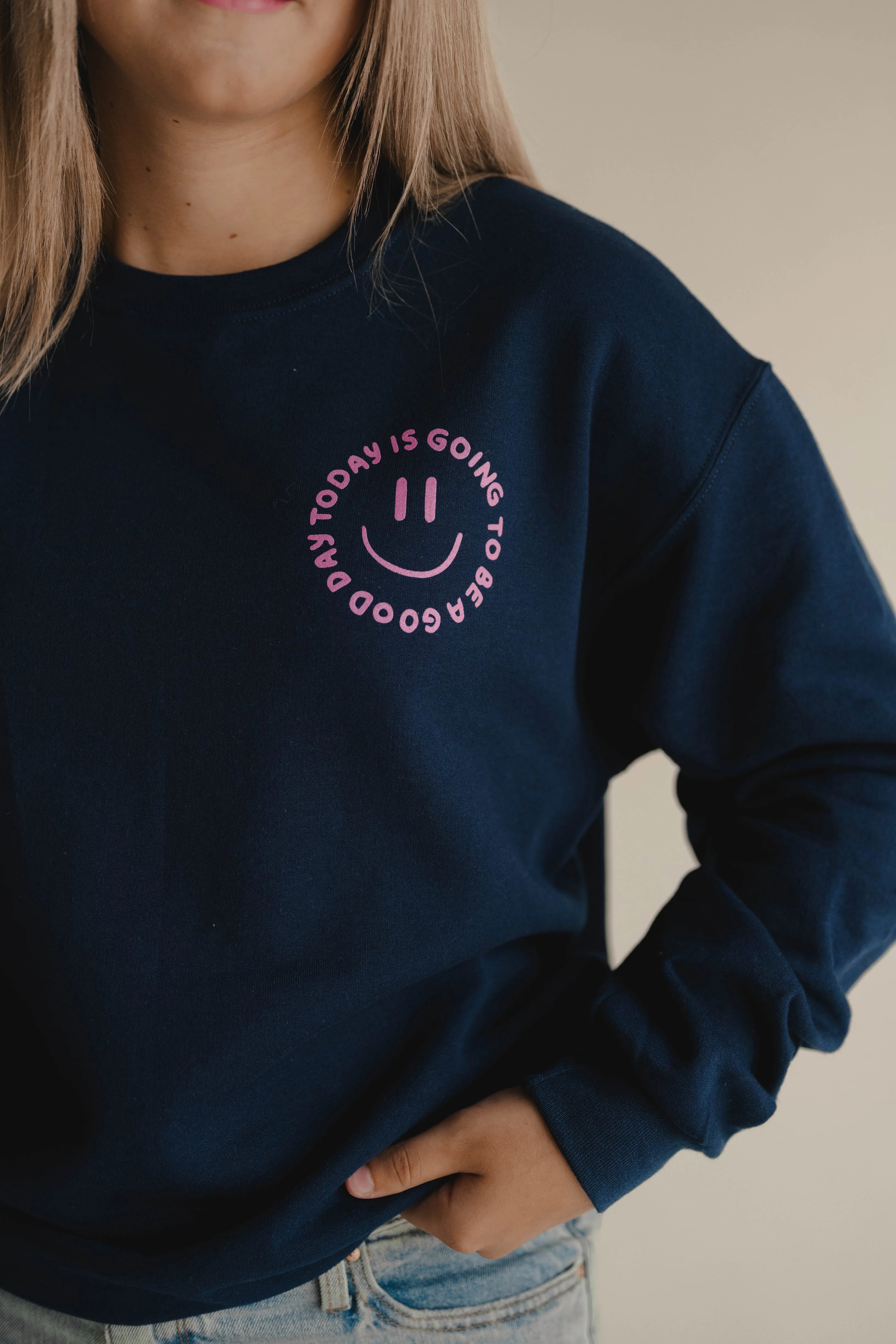 Good Day Pullover- Navy | Dear Heart