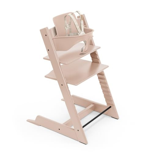Stokke Tripp Trapp High Chair 2, Serene Pink - Includes Chair + Baby Set with Removable Harness for Children 6-36 Months - Adjustable, Ergonomic & Easy to Clean | Amazon (US)