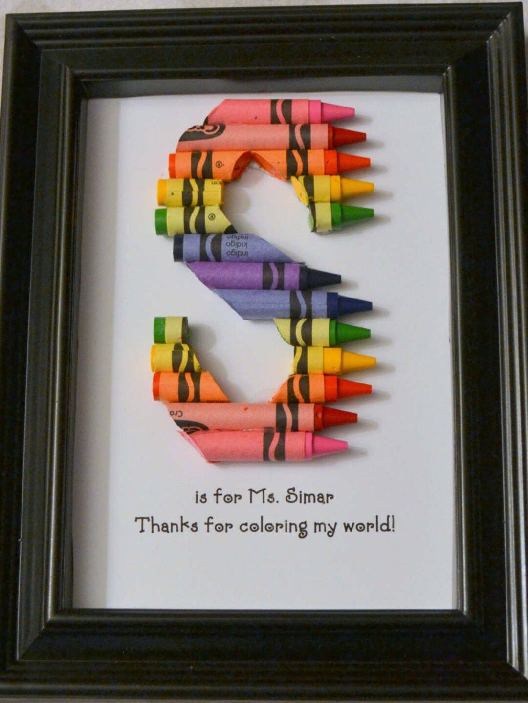 FAST SHIPPING 5 X 7 Framed Teacher Gift  Personalized Crayon - Etsy | Etsy (US)