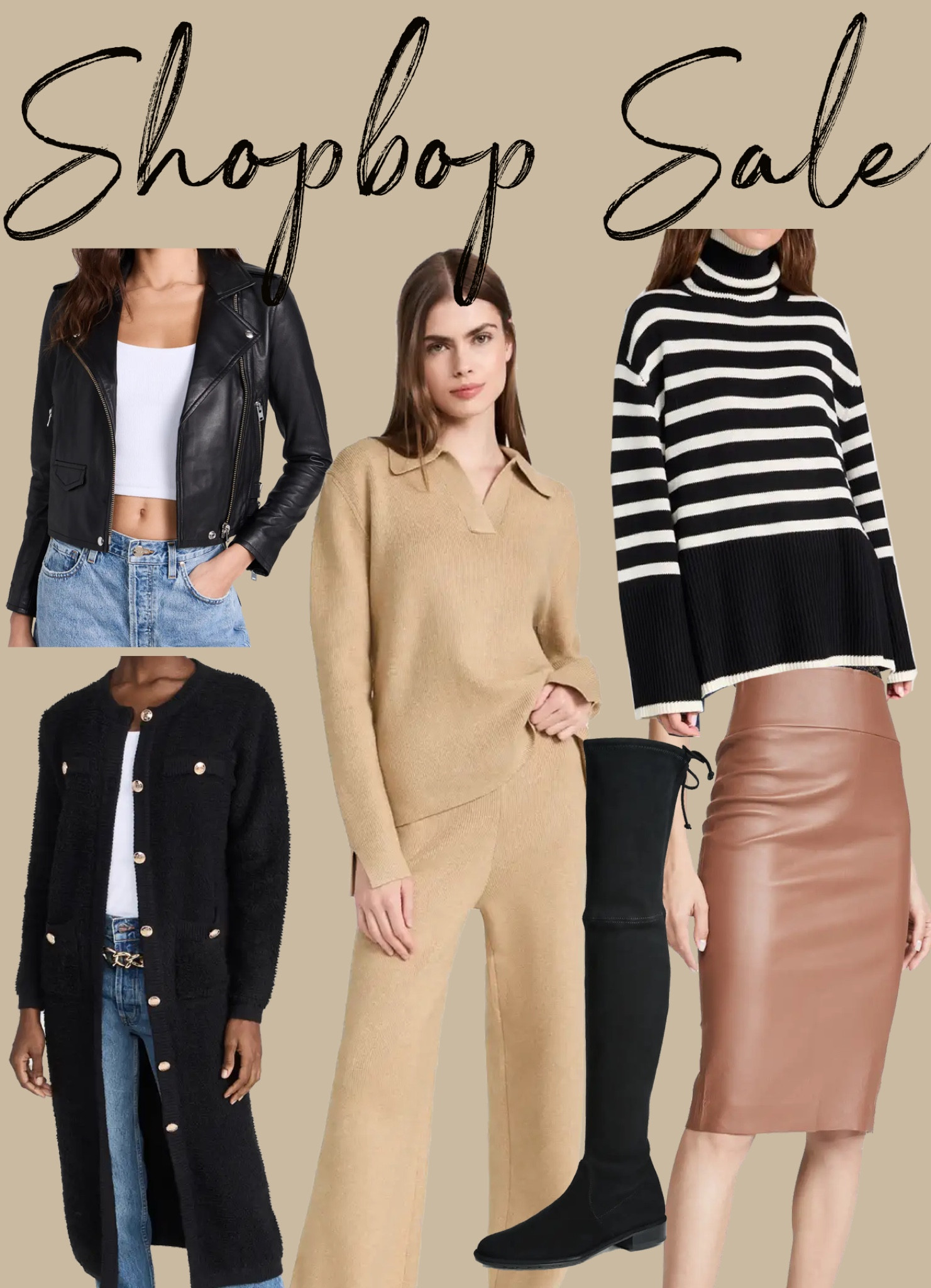 Kat Jamieson shares her Shopbop sale picks. Fall style, sweater, turtleneck, leather skirt, cardigan, leather jacket, over the knee boots, fall boots, collared sweater. #shopbopsale #shopbop 

#LTKworkwear #LTKsalealert #LTKSeasonal
