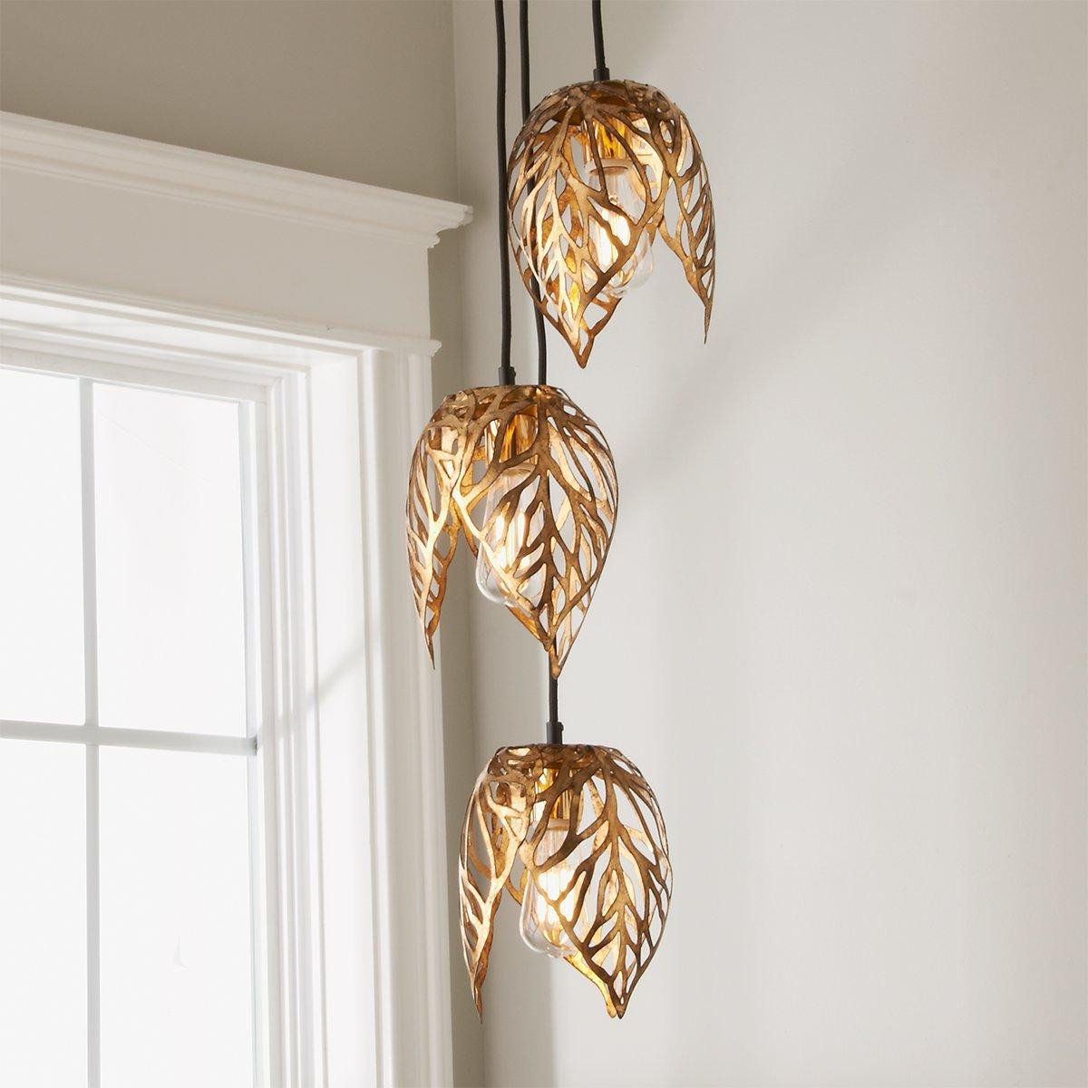 Gilded Leaves Chandelier | Shades of Light